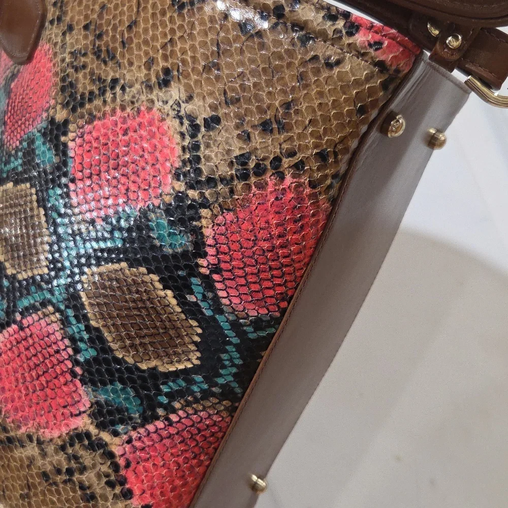 🤎▪️Brahmin ▪️Small Caroline Multi Caladesi Leather Satchel